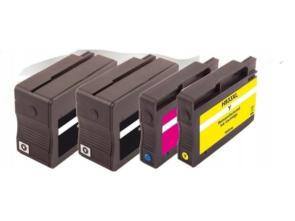 Peach Combi-Pack PLUS - 5 pakkausta - korkea tuotto - musta, keltainen, syaani, magenta - yhteensopiva - mustekasetti (vaihtoehto: HP 932XL, HP 933...