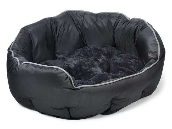 Dogman Buddy Hundbädd Oval Svart 50cm