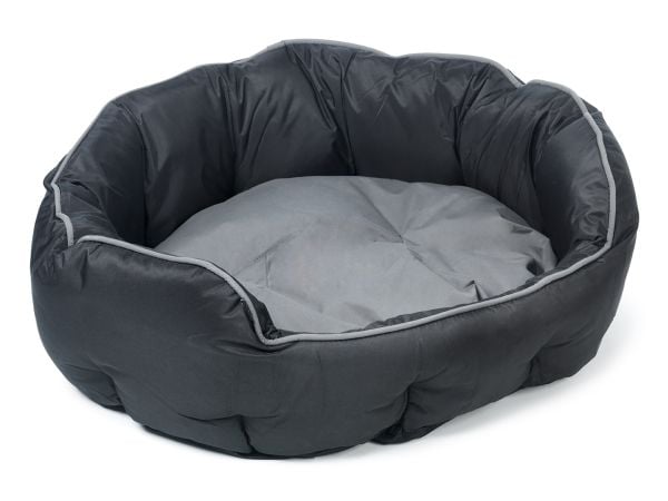 DOGMAN Buddy oval seng sort L 70cm