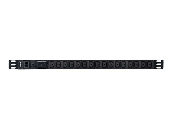 ATEN Basic PDU PE0116SG 0U/1U - Strømfordelerenhet (kan monteres i rack) - AC 100-240 V - 2400 VA - inngang: IEC 60320 C14 - utgangskontakter: 16 (...