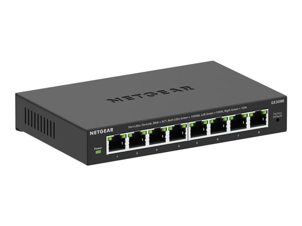 NETGEAR 300 Series SOHO Plus GS308E - Switch - L3 Lite - smart - 8 x 10/100/1000
