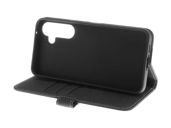 Insmat Exclusive - Baksidedeksel for mobiltelefon - ekte skinn, kartong+papir+aluminiumsfolie, termoplast-polyuretan (TPU), bomullssting - svart - ...