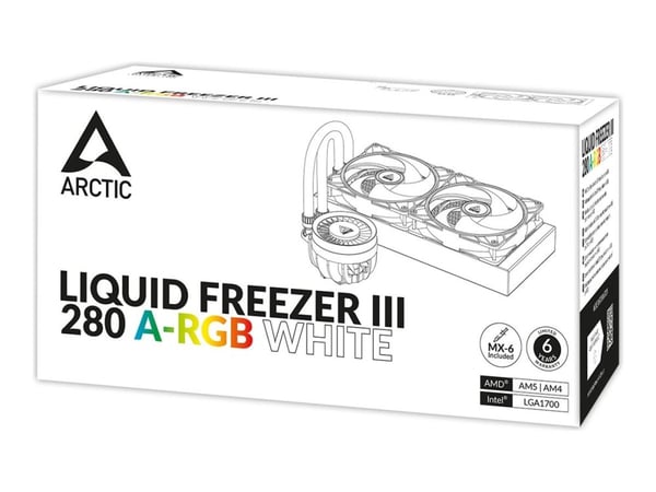 ARCTIC Liquid Freezer III 280 - Væskekjølesystem for prosessor - Radiatorstørrelse: 280 mm - (for: AM4, LGA1700, AM5) - hvit