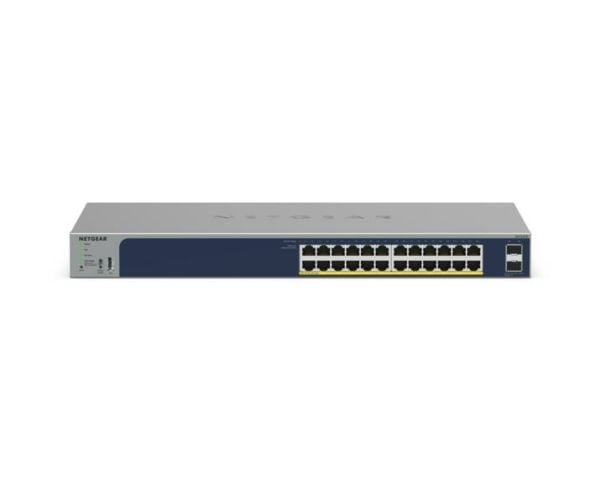 NETGEAR Smart GS724TPP - Switch - L3 Lite - smart - 24 x 10/100/1000 (PoE+) + 2 x Gigabit SFP - stasjonær, rackmonterbar - PoE+ (380 W)