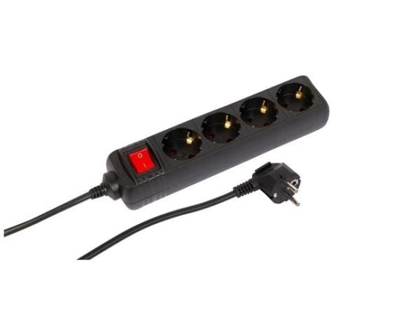 Microconnect MC-GRU00415BS, 1,5 m, Sisätila, Tyyppi F, Tyyppi F, Kulmikas, musta