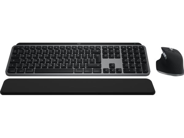 Logitech Master Series MX Keys S Combo for Mac - Tastatur- og mussett - full size - bakbelysning - trådløs - Bluetooth LE - QWERTY - US Internation...