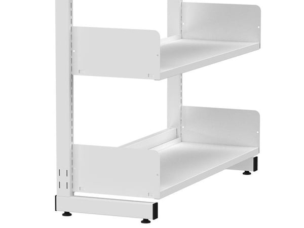 Kontorreol, hvid ensidig påbygningssektion 2200x900x300 mm