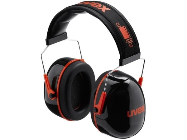 uvex K3 - Ørevarmere - SLC80: 33 dB - polyetylen, ABS-plast, polyvinyl chloride (PVC) foam - svart, rød