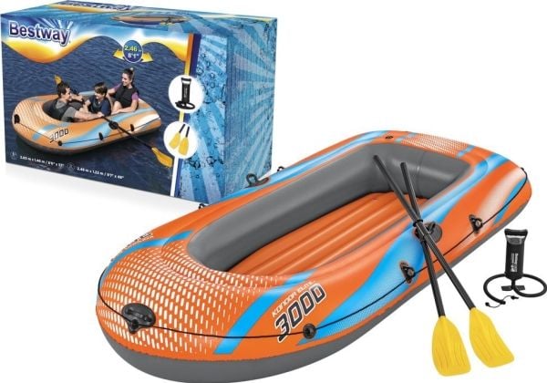 Bestway uppblåsbar 3-sitsig ponton 246x122cm