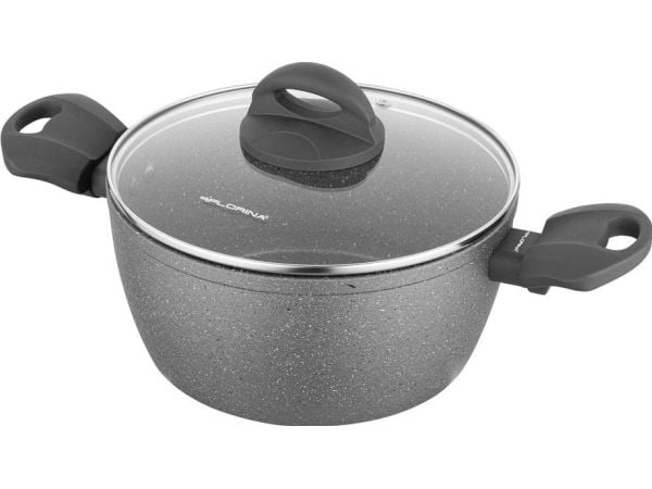 Florina gryte i aluminium Florina Lava Stone grå 20 cm 2,4 l