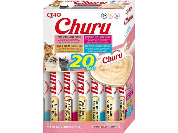 Churu Cat Cremy Seafood Varieties 20x14g