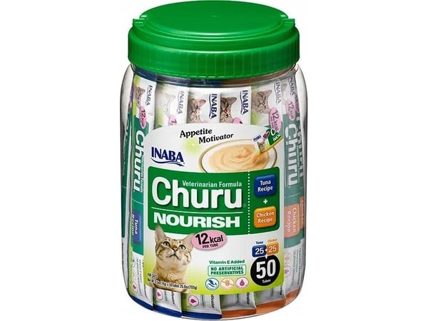 INABA Churu Nourrish Chicken and Tuna - Kattegodbidder - 50x14 g