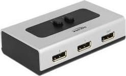 Delock - Video/audio switch - 2 x DisplayPort - stasjonær
