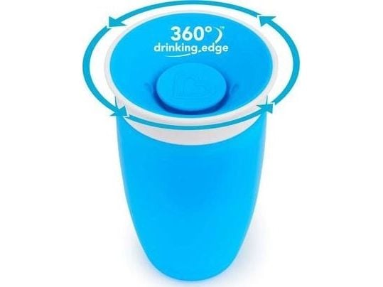 MUNCHKIN kopp, Miracle 360, blå, 12 måneder+, 296 ml, 01102802