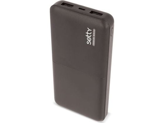 Varle Setty Powerbank 10000mAh universallader 5V 2.1A + Micro USB-kabel svart