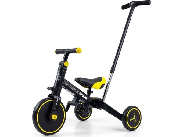Milly Mally Optimus Plus 4-i-1 trehjulssykkel med svart styrestang