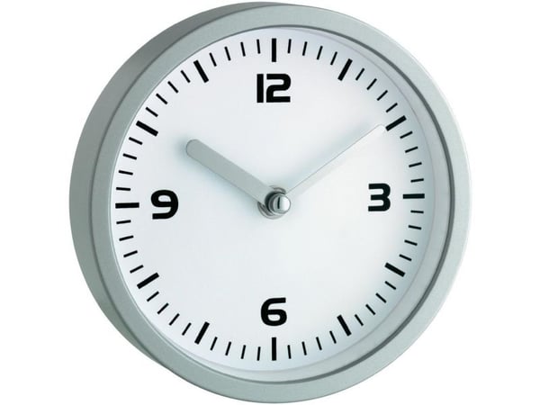 TFA-Dostmann 60.3012, Seinä, Quartz clock, Pyöreä, Hopea, AA, 1,5 V