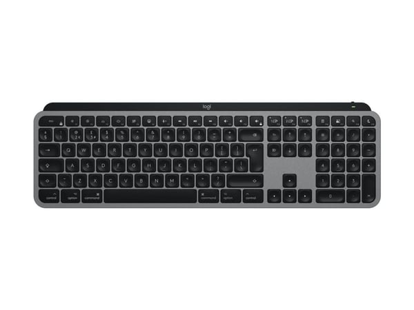 Logitech Master Series MX Keys S for Mac - Tangentbord - full size - bakgrundsbelyst - trådlös - Bluetooth LE - QWERTY - USA, internationellt - rym...