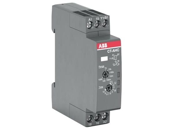 ABB Aikaviiveinen pudotusrele, ohjaustulolla, aika-asetus 0,05s...100h, 1CO, syöttö 24-48V AC/DC / 24...240V AC, 17,5 mm