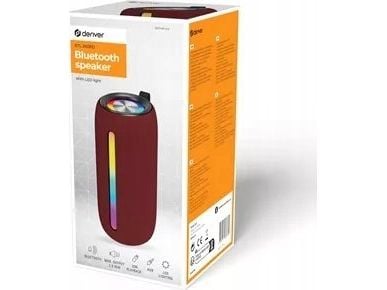 DENVER BTL-360 - Høyttaler - for bærbar bruk - trådløs - Bluetooth - 10 watt - bordeaux