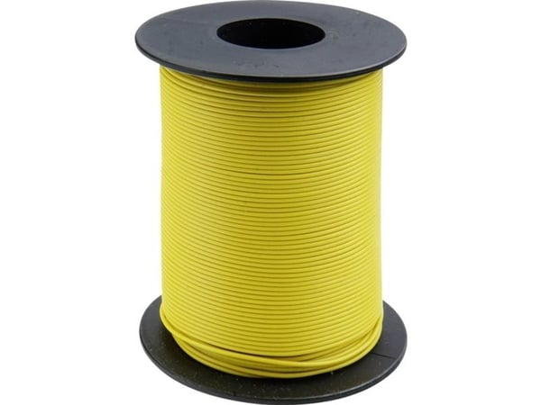 Donau Elektronik 105-3-100 Ristikytkentäjohto 1 x 0,20 mm² Keltainen 100 m