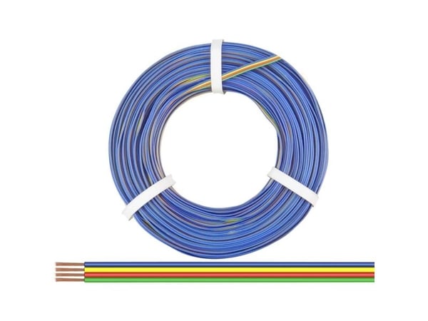Donau Elektronik kabel 4 x 0,14 mm² grön/röd/gul/blå 50 m (418-50) Donau Elektronik kabel 4 x 0,14 mm² grön/röd/gul/blå 50 m (418-50)