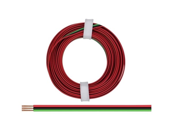 Donau Elektronik 318-014 Johdin 3 x 0,14 mm² punainen, vihreä, musta 5 m 5 m