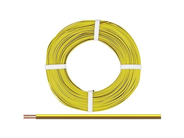 Donau Elektronik 218-38-25 Johdin 2 x 0,14 mm² ruskea, keltainen 25 m
