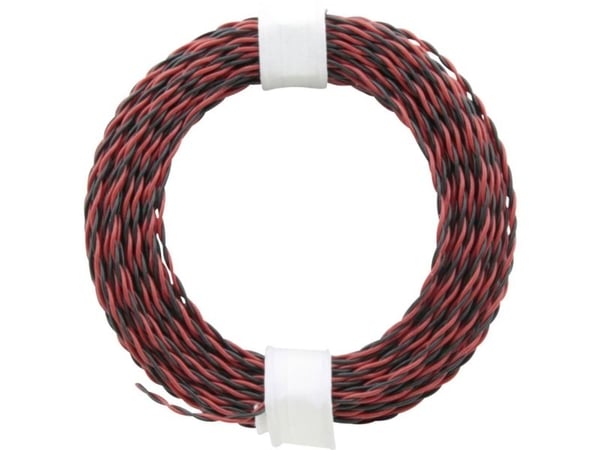 Donau Elektronik 210-10 Johdin 2 x 0,04 mm² punainen/musta 10 m