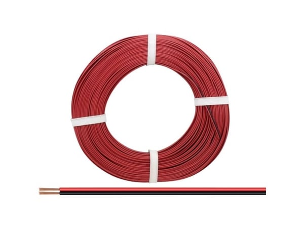 Donau Elektronik 218-5-25 Johdin 2 x 0,14 mm² punainen/musta 25 m
