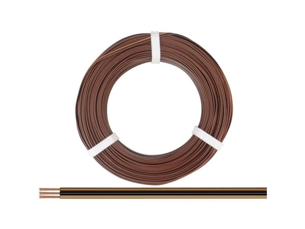 Donau Elektronik 318-818-50 Johdin 3 x 0,14 mm² Vaaleanruskea, Musta, Tummanruskea 50 m