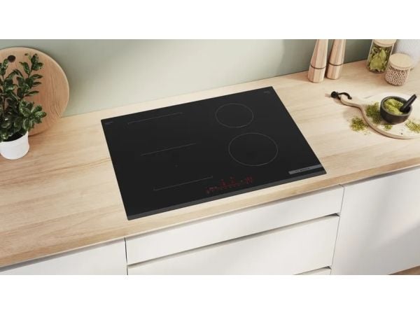 Bosch Serie 6 PVS731HB1E, Sort, Innebygget, 70 cm, Sonebasert induksjon, Glass-keramikk, 4 zone(s)