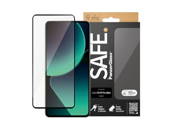 SAFE. by PanzerGlass - Skjermbeskyttelse for mobiltelefon - ultrabred passform - glass - rammefarge svart - for Xiaomi 13T, 13T Pro