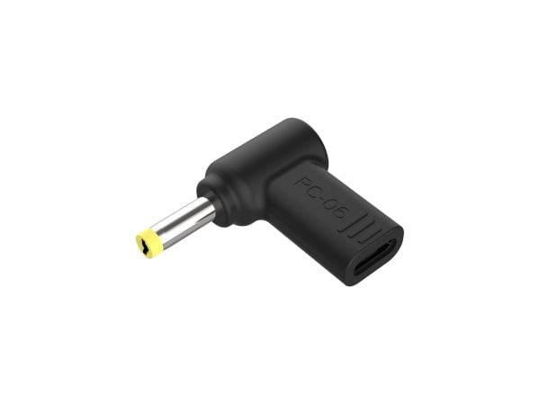 Conceptronic - Strømadapter - 24 pin USB-C (hunn) til 4,0 x 1,7 mm DC-jakk (hann) vinklet - DC 18 - 20 V - 5 A - støtte for Power Delivery 3.0, USB...