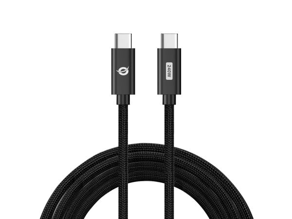 Conceptronic - USB-kabel - USB-C (hann) til USB-C (hann) - USB 2.0 - 48 V - 5 A - 2 m - USB Power Delivery (240 W), up to 480 Mbps, støtte for Powe...