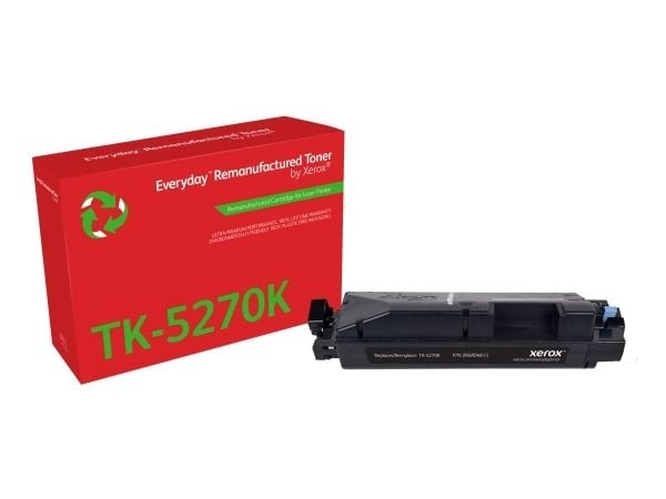 Everyday - Svart - kompatibel - boks - gjenfabrikert - tonerpatron (alternativ for: Kyocera TK-5270K) - Green World Alliance returprogram