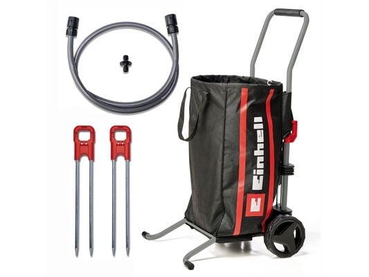 Einhell 4173772, Manuelt trillebår, 2 hjul, Solide hjul, Sort, Rød, 75 l, 50 kg
