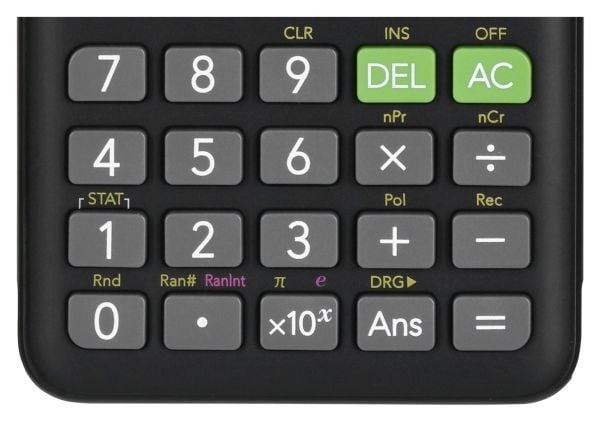 Casio FX-82ES PLUS-2, Tasku, Funktiolaskin, 12 lukua, Akku, Musta