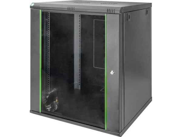 DIGITUS Dynamic Basic DN-19 16U-6/6-EC-SW - Rack skap - veggmonterbar - svart, RAL 9005 - 16U - 19"