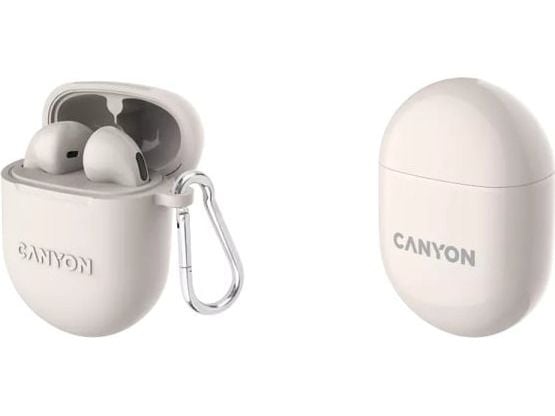 Canyon CNS-TWS6BE, True Wireless Stereo (TWS), Samtale/Musikk/Sport/Hverdag, 20 - 20000 Hz, Hodesett, Hvit