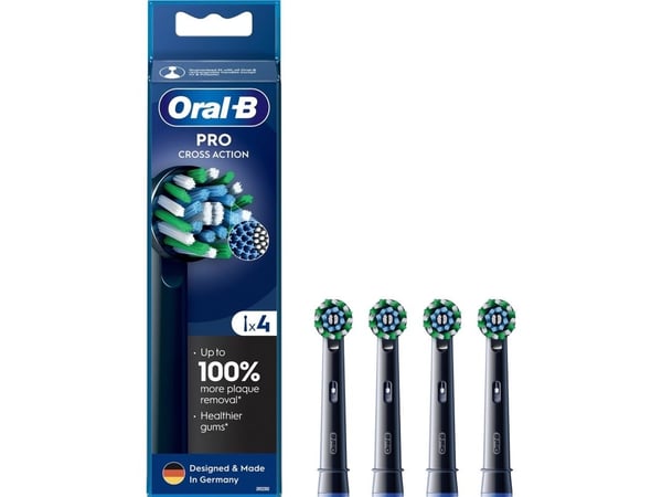 Oral-B sähköhammasharjan kärki CrossAction 4kpl EB50-4 BLACK - lajitelma "PRO"