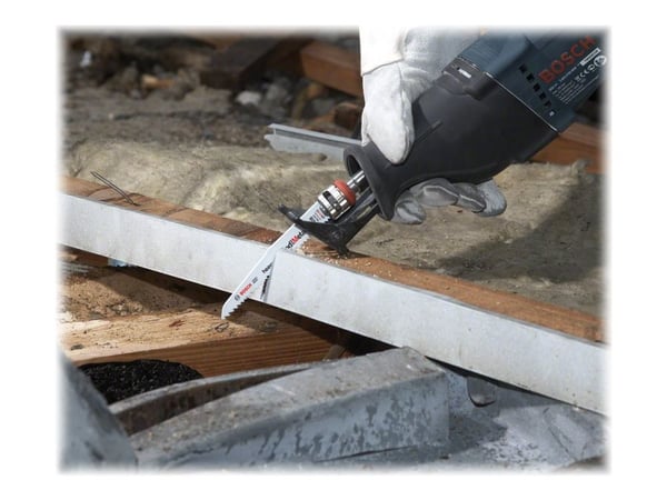 Bosch heavy for Wood and Metal S 1111 DF - Sagblad - for tre, metall, tre med spiker, kartong, epoksy - lengde: 225 mm - bredde: 19 mm (en pakke 5)