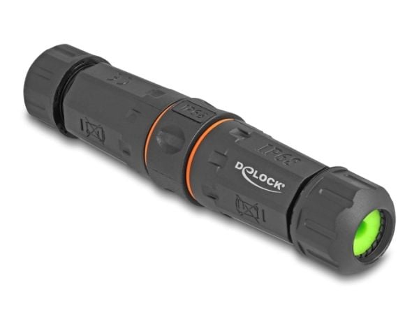Delock - Nettverkkopler - RJ-45 (hunn) til RJ-45 (hunn) - STP - CAT 6a - IP68 - M20 thread, utendørs - svart