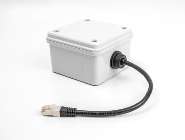 Delock - Nettverksforlengelseskabel - RJ-45 (hann) til RJ-45 (hunn) vernehette - 25 cm - 6 mm - STP - CAT 6a - M20 thread, dust and waterproof (IP6...
