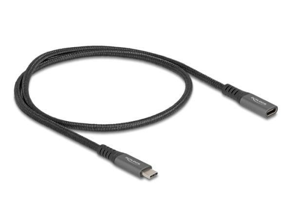 Delock - USB-forlengelseskabel - 24 pin USB-C (hann) til 24 pin USB-C (hunn) - USB 3.1 Gen 2 - 20 V - 5 A - 0.5 m - USB Power Delivery (100 W), stø...