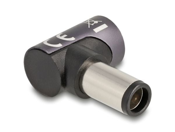 Delock - Strømkoblingsadapter - 4,5 mm x 3,0 mm DC-jakk (hann) til 8-stiftskontakt magnetisk - 20 V - 3 A - antrasitt