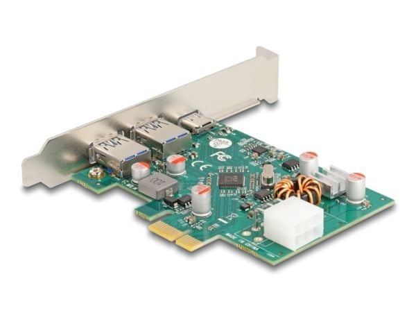 DeLOCK 90229, PCIe, USB 3.2 Gen 1 (3.1 Gen 1), USB Type-C, PCIe 2.0, Grønn, 5 Gbit/s, 1 stk