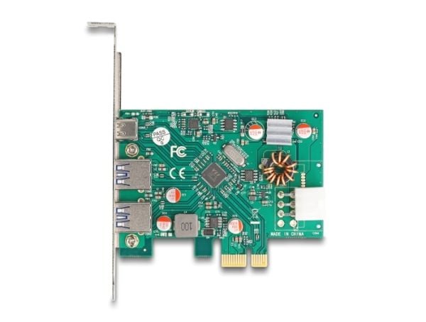 DeLOCK 90229, PCIe, USB 3.2 Gen 1 (3.1 Gen 1), USB Type-C, PCIe 2.0, Grønn, 5 Gbit/s, 1 stk