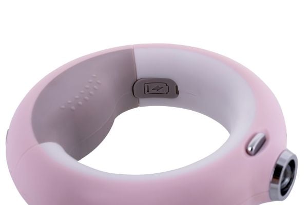 DoggyVillage kraftig bånd 3-i-1 med LED-lommelykt, farget lys og dispenser for poser - Luminous Leash MT7127 (rosa)