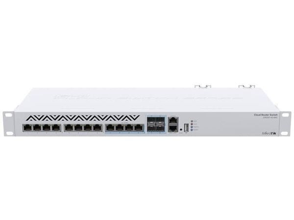 MikroTik Cloud Router Switch CRS312-4C+8XG-RM - Switch - L3 - Administrerad - 12 x 10 Gigabit Ethernet + 4 x kombo 10 Gigabit SFP+ - rackmonterbar ...